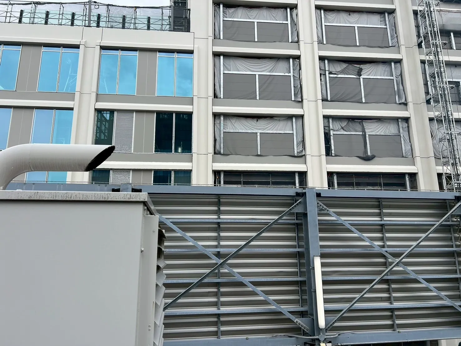 試験終盤の排煙状況