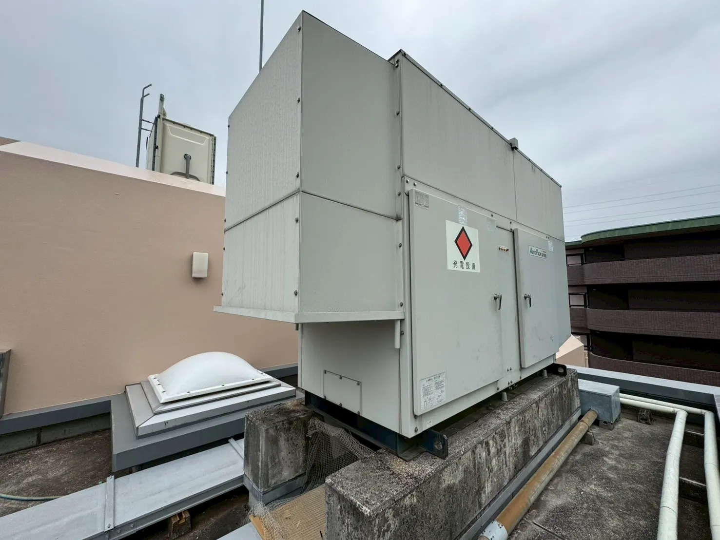 今回負荷試験を実施した発電機の外観