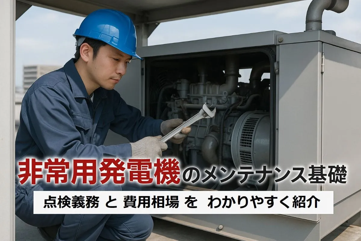 非常用発電機のメンテナンスの基本と点検義務および費用相場を解説