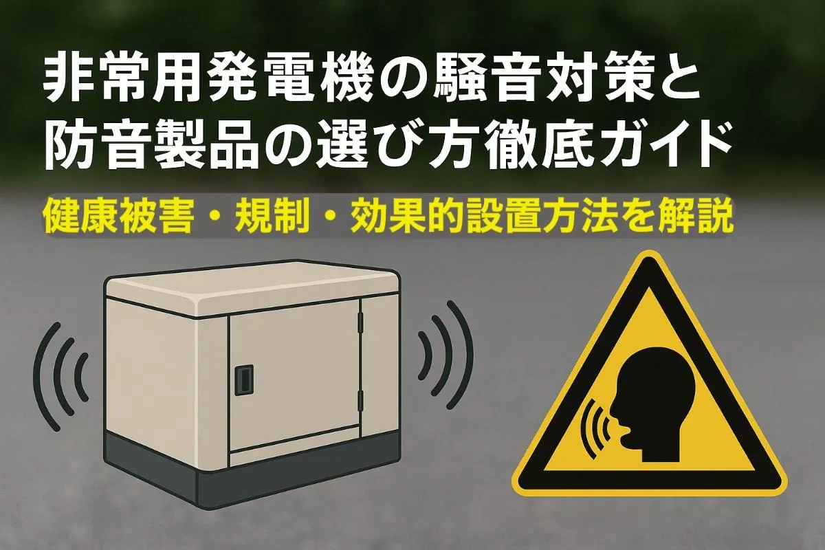 非常用発電機の騒音対策と防音製品の選び方徹底ガイド｜健康被害・規制・効果的設置方法を解説