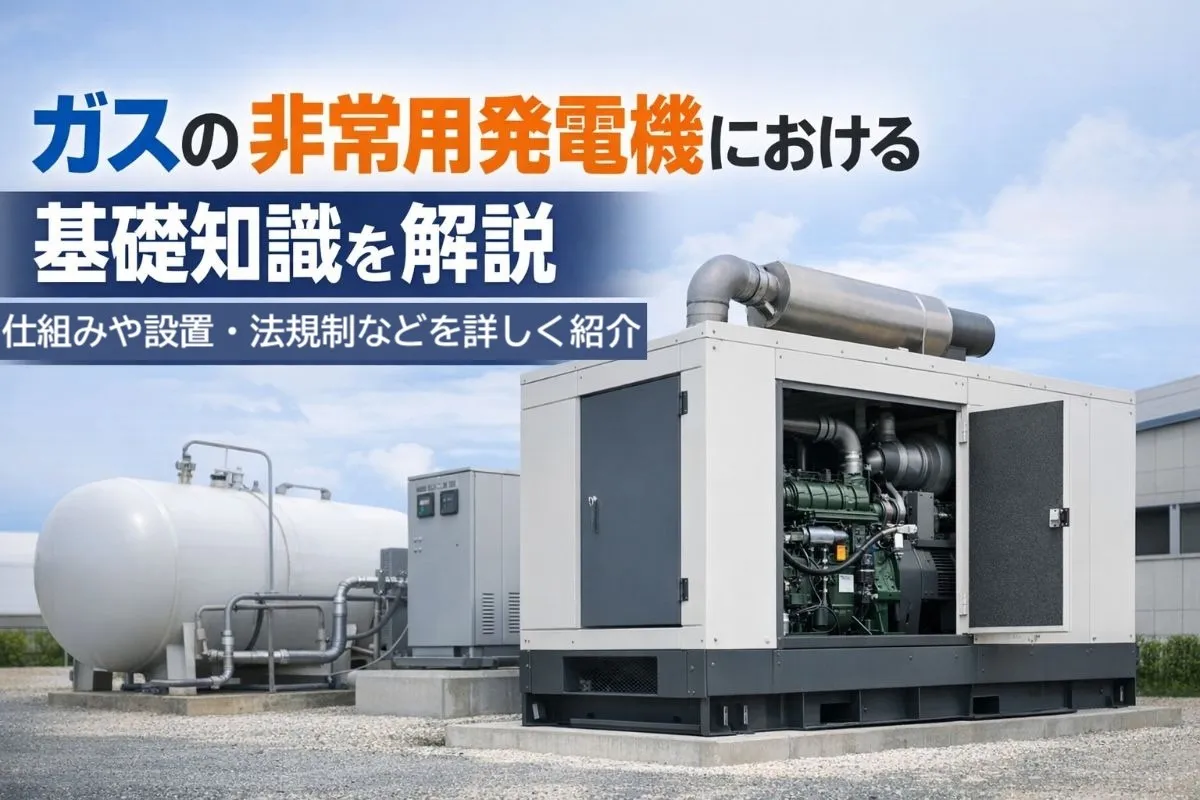 ガスの非常用発電機における基礎知識を解説:仕組みや設置・法規制などを詳しく紹介